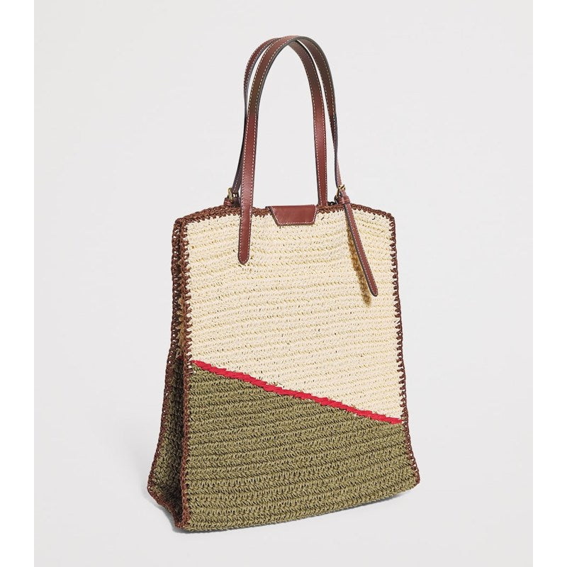 Bolsa Tote Large -Raffia Olives