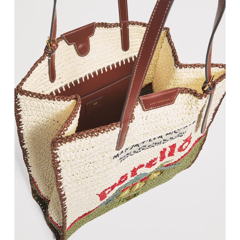 Bolsa Tote Large -Raffia Olives