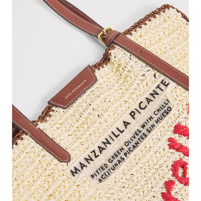 Bolsa Tote Large -Raffia Olives
