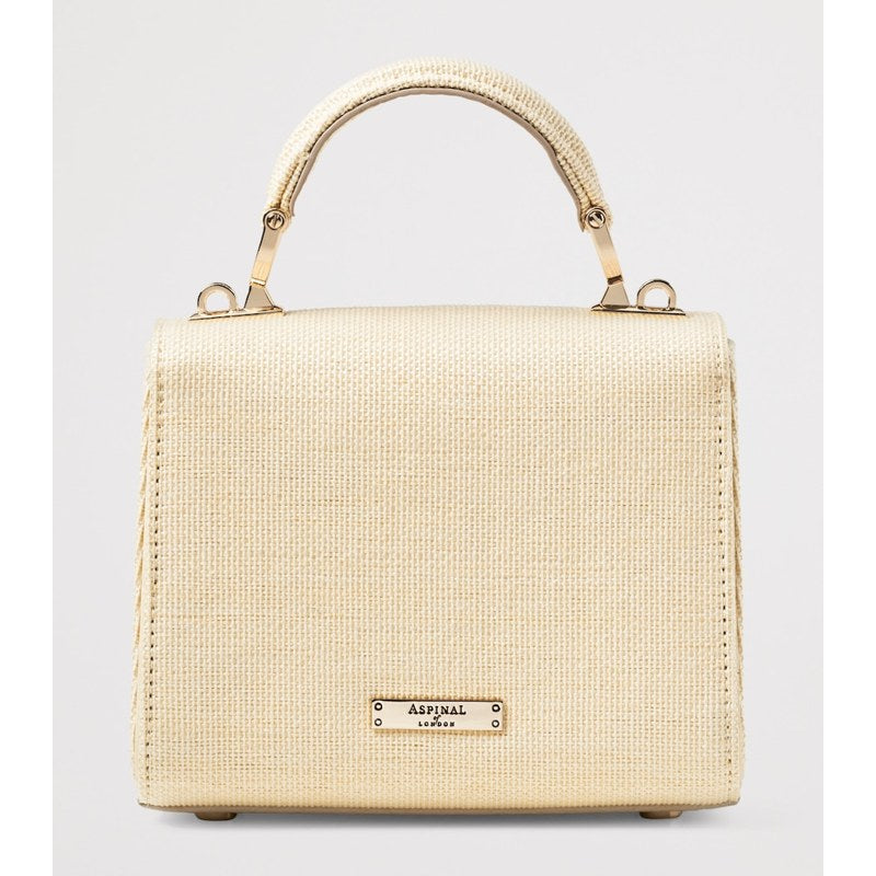Bolsa Crossbody Mini Raffia Floral Embroidery Mayfair