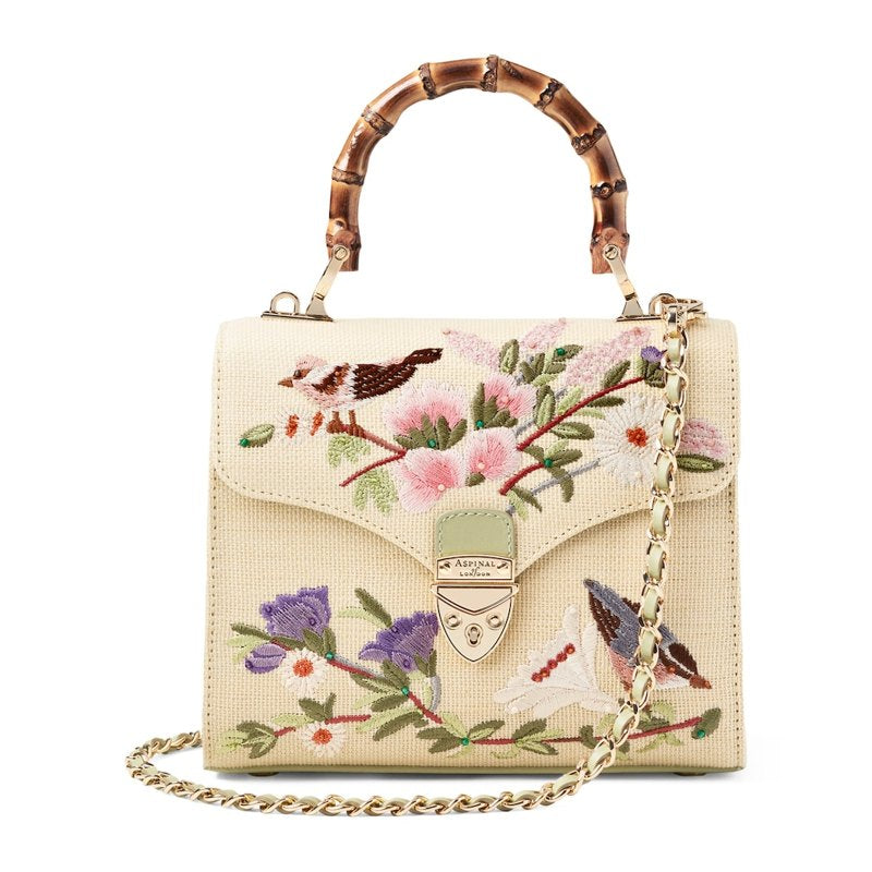 Bolsa Crossbody Raffia Floral Embroidery Mayfair - Mercado de Luxo - O Maior E-Commerce de Bens, Produtos e Serviços de Luxo do Brasil.