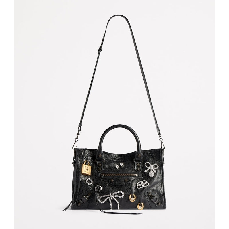 Bolsa Handle Small Lambskin Embellished Le City