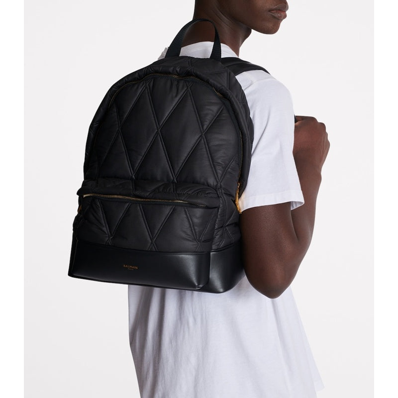 Bolsa Mochila Quilted Diamond Motif