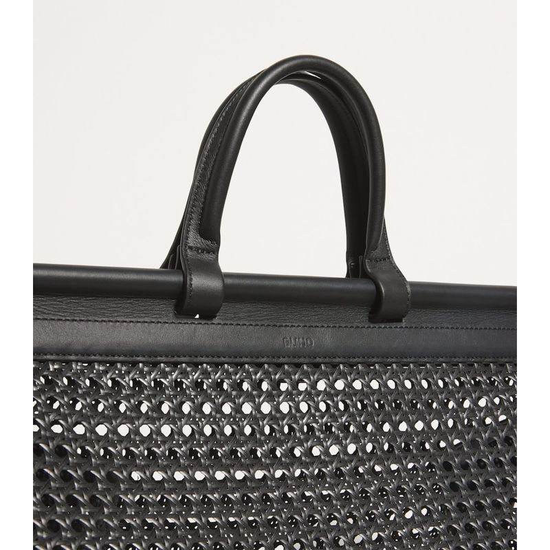 Bolsa Handle Midi Calfskin-Rattan Porto