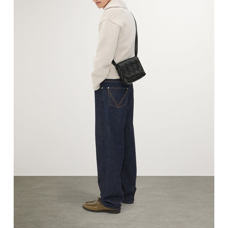 Bolsa Crossbody Suede Intreccio Diago