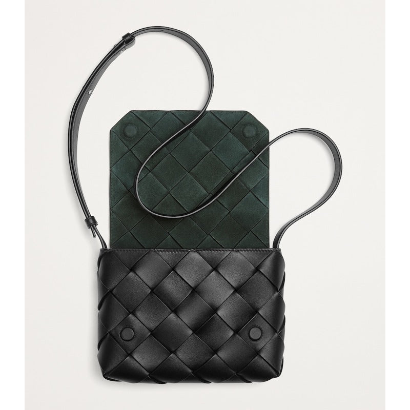 Bolsa Crossbody Suede Intreccio Diago