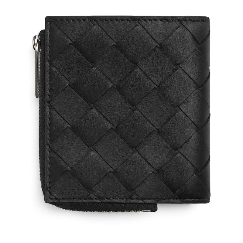 Bolsa Wallet Small Intrecciato Bifold Zipped