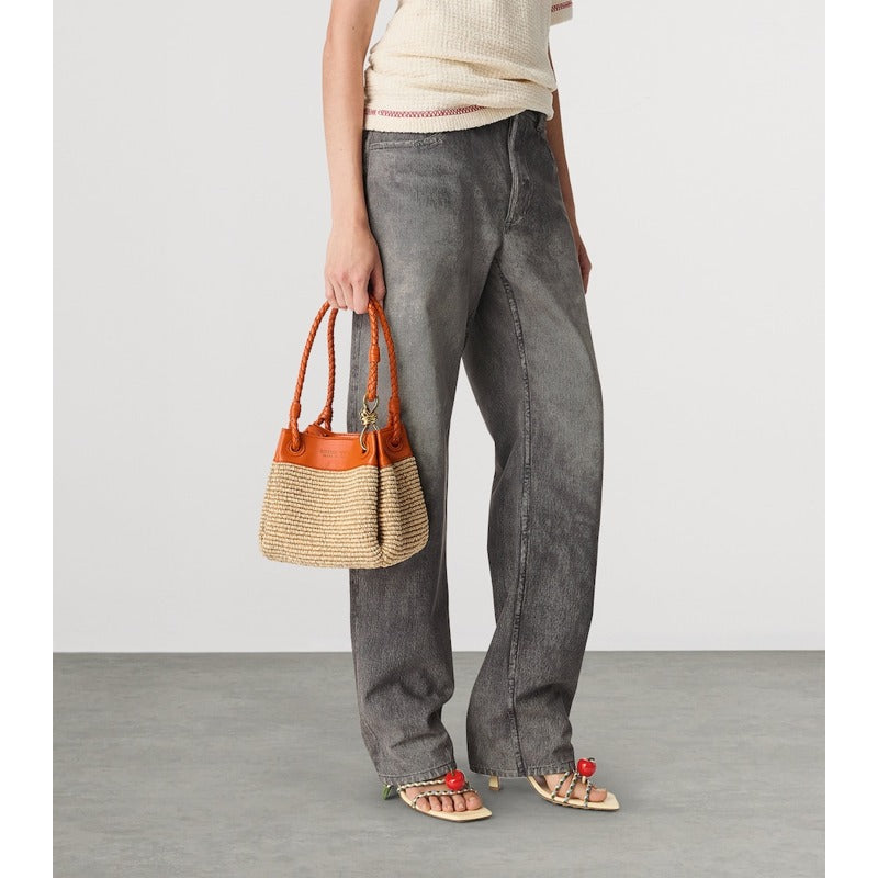 Bolsa Shoulder Small Raffia Parachute