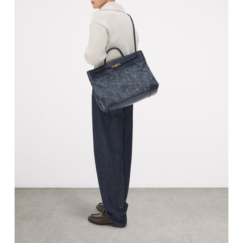 Bolsa Handle Large Denim Bouclé Andiamo