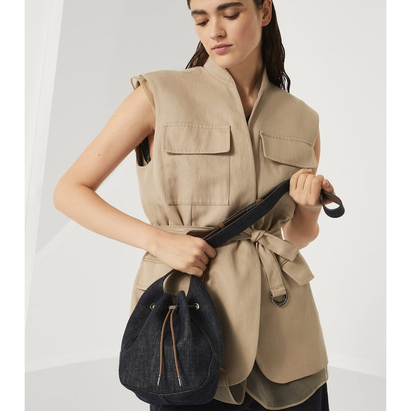 Bolsa Bucket Small Denim BC Duo