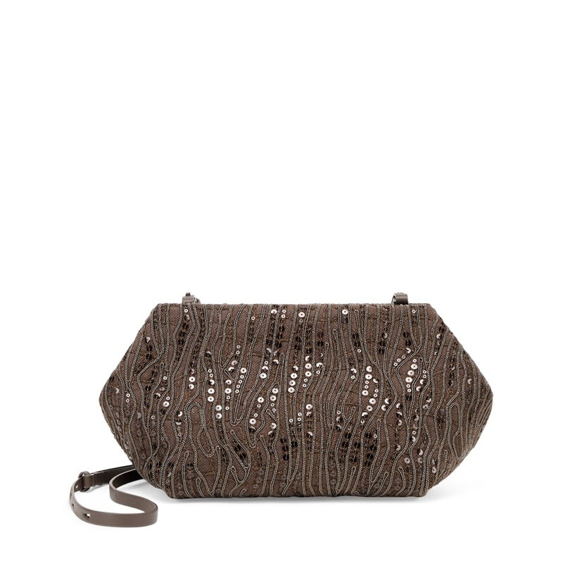 Bolsa Crossbody Cotton-Linen Embellished - Mercado de Luxo - O Maior E-Commerce de Bens, Produtos e Serviços de Luxo do Brasil.