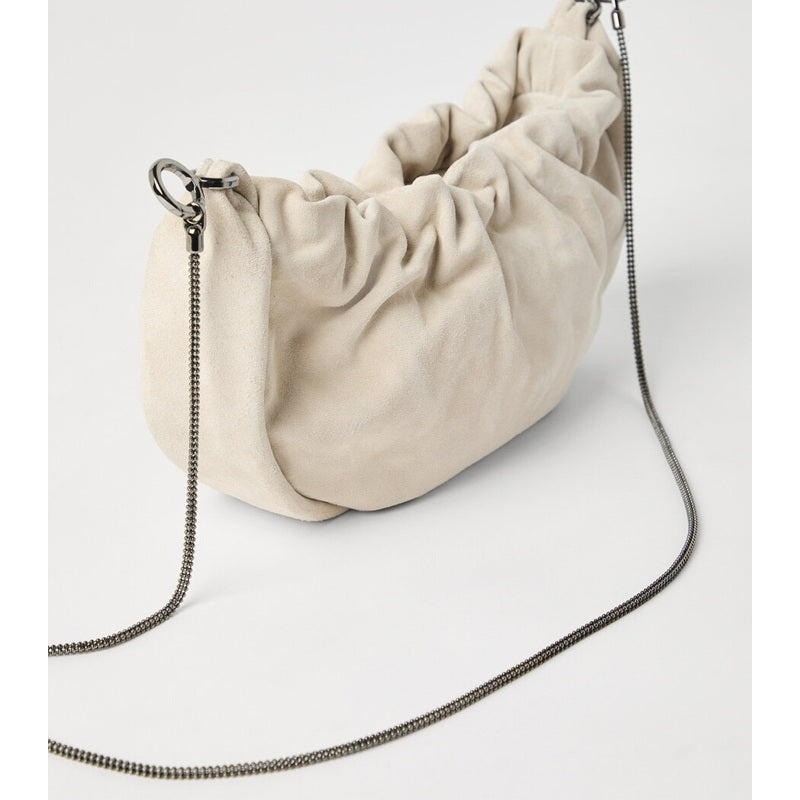Bolsa Crossbody Suede Brioche