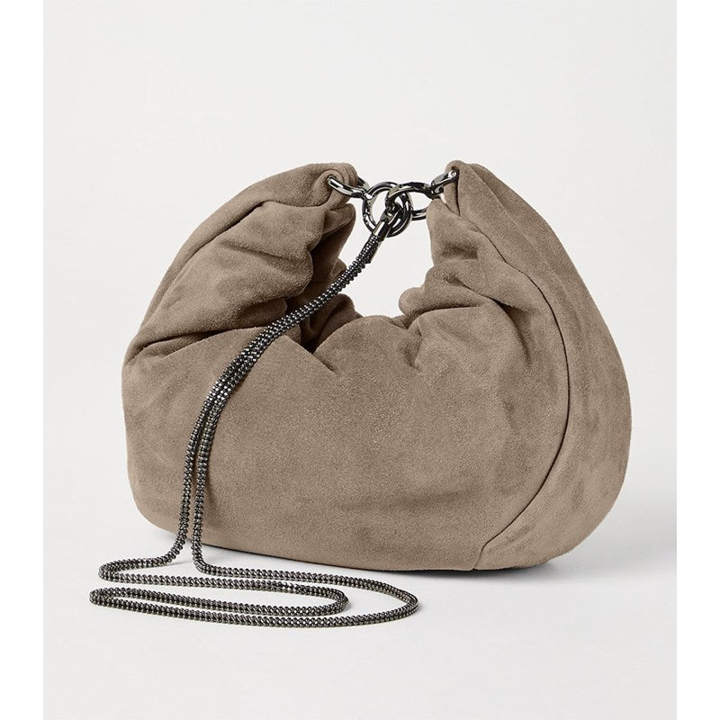 Bolsa Crossbody Suede Brioche