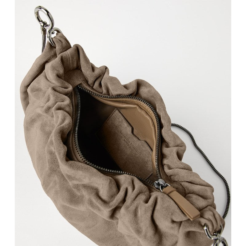 Bolsa Crossbody Suede Brioche
