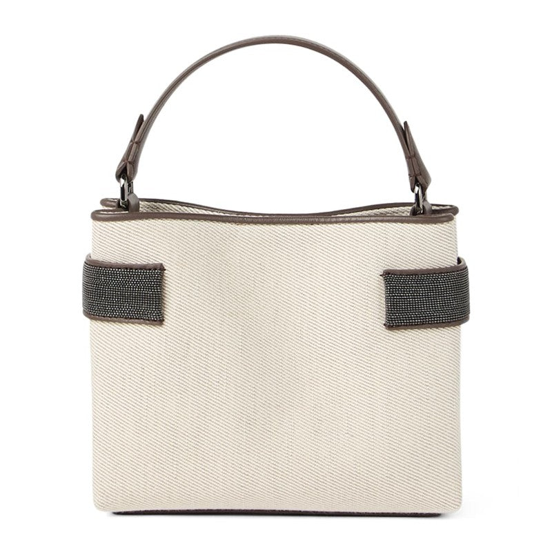Bolsa Handle Small Cotton-Linen Essence - Mercado de Luxo - O Maior E-Commerce de Bens, Produtos e Serviços de Luxo do Brasil.