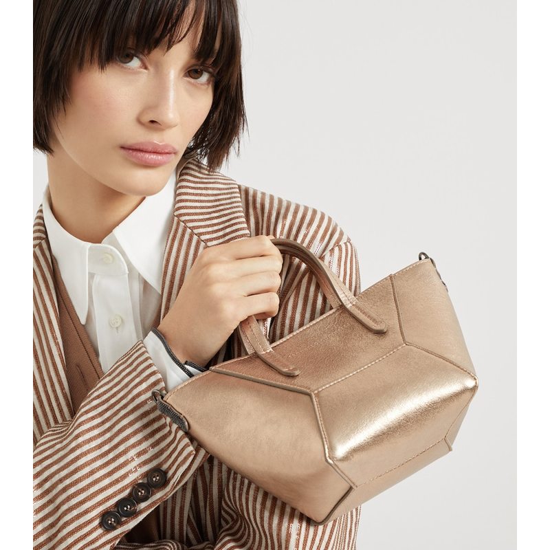 Bolsa Handle Mini Lamé Calfskin BC Duo