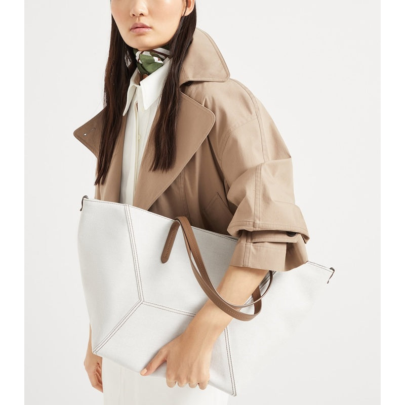 Bolsa Tote Cotton and Linen Gabardine BC Duo