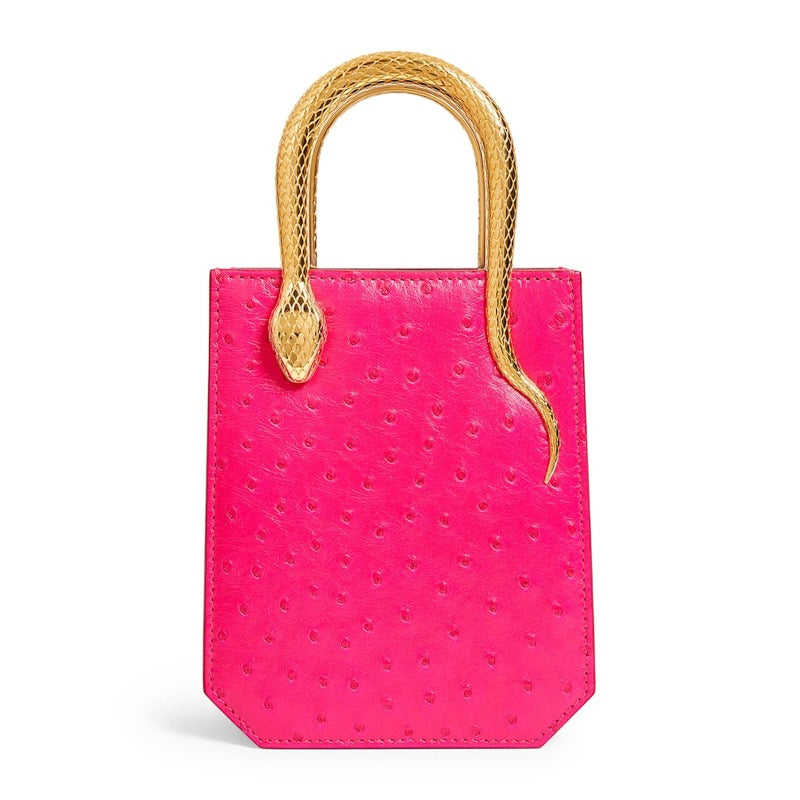 Bolsa Crossbody Ostrich Serpentine - Mercado de Luxo - O Maior E-Commerce de Bens, Produtos e Serviços de Luxo do Brasil.