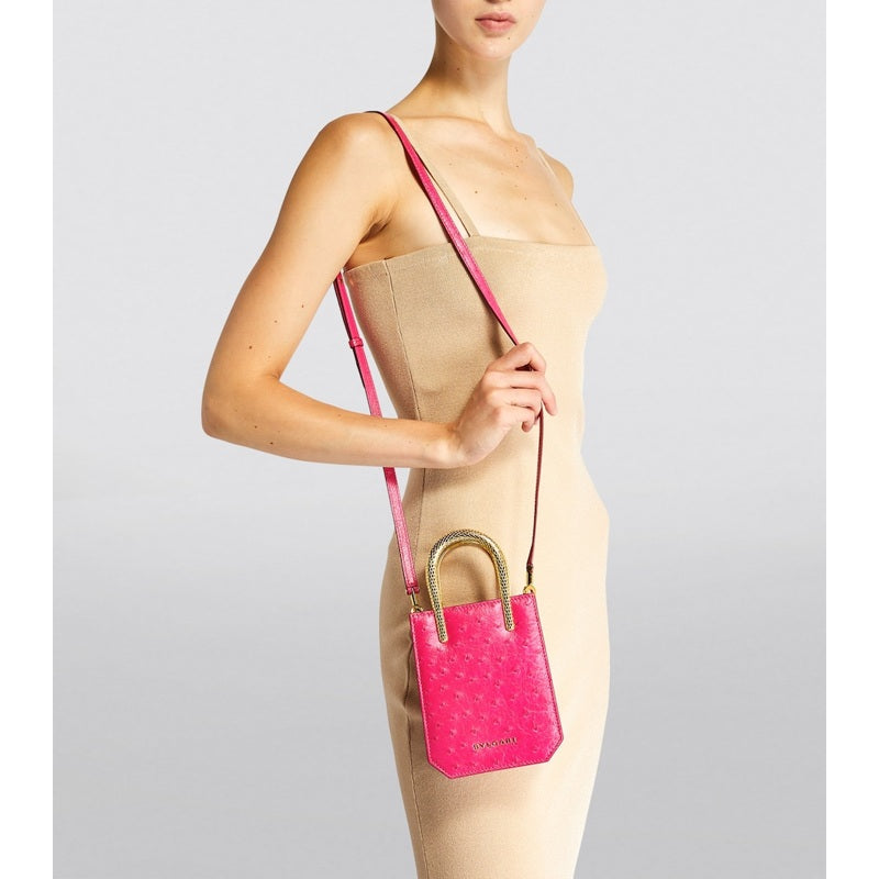 Bolsa Crossbody Ostrich Serpentine