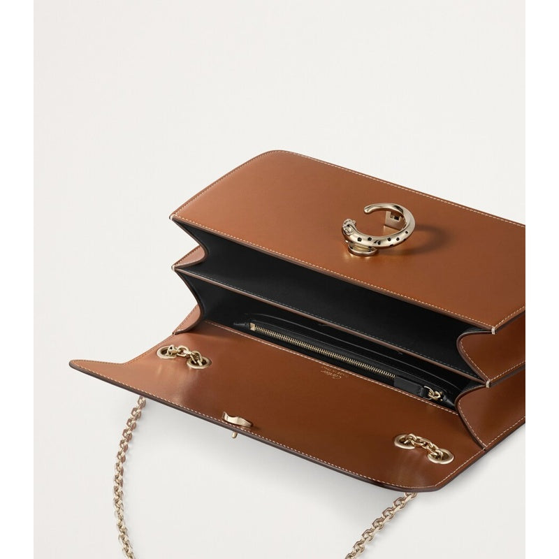 Bolsa Clutch Small Calfskin Panthère de Cartier Chain