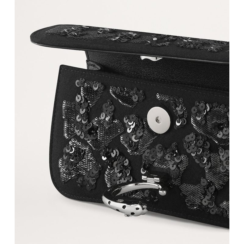 Bolsa Crossbody Mini Sequinned Panthère de Cartier