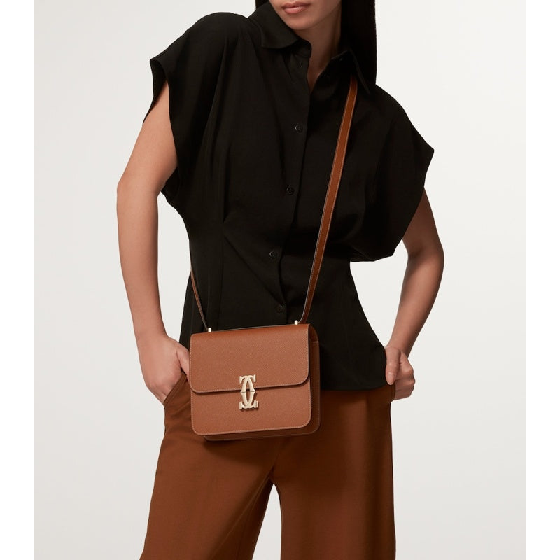 Bolsa Shoulder Mini Calfskin Cartier C de Cartier