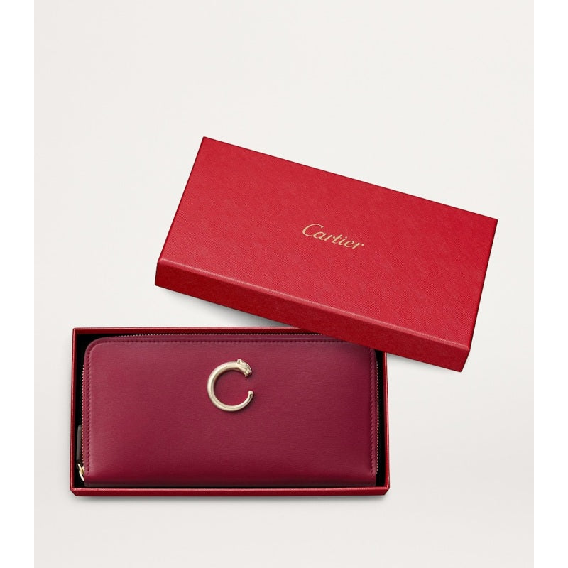 Bolsa Wallet Calfskin Panthère de Cartier