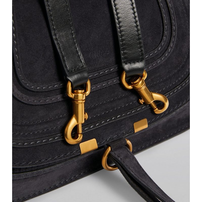 Bolsa Handle Medium Suede Marcie