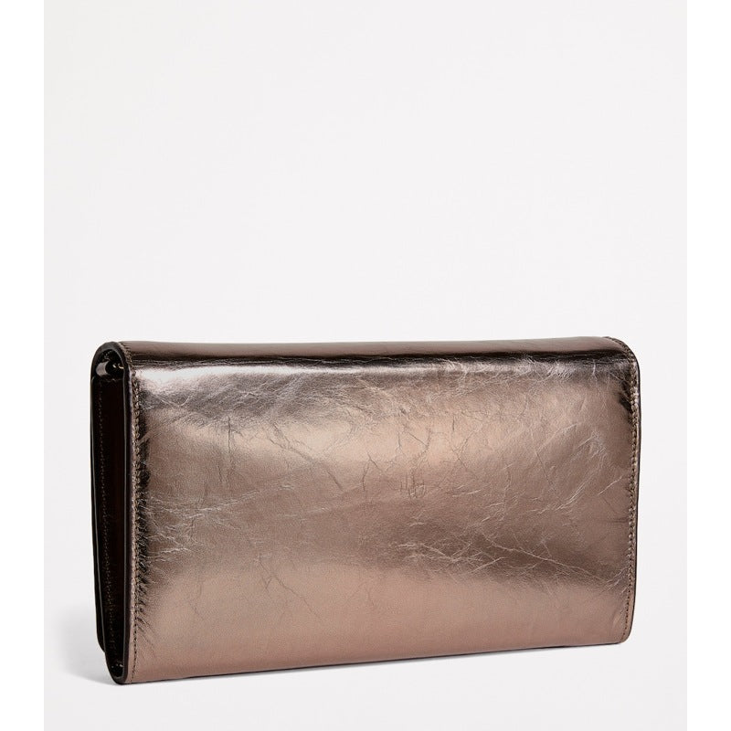 Bolsa Wallet Metallic Iconic Flap Chain