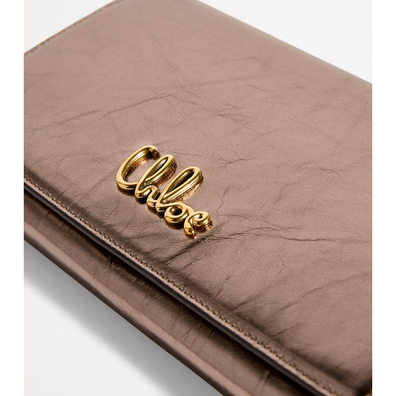 Bolsa Wallet Metallic Iconic Flap Chain