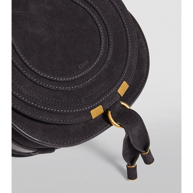 Bolsa Crossbody Small Suede Marcie Saddle