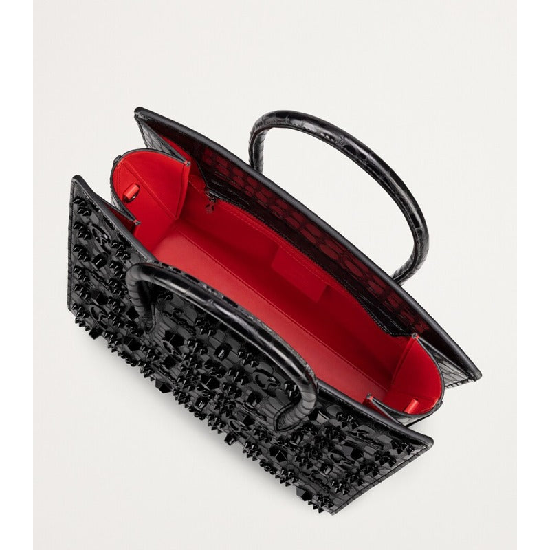 Bolsa Handle Paloma Medium Alligator-Embossed Calfskin