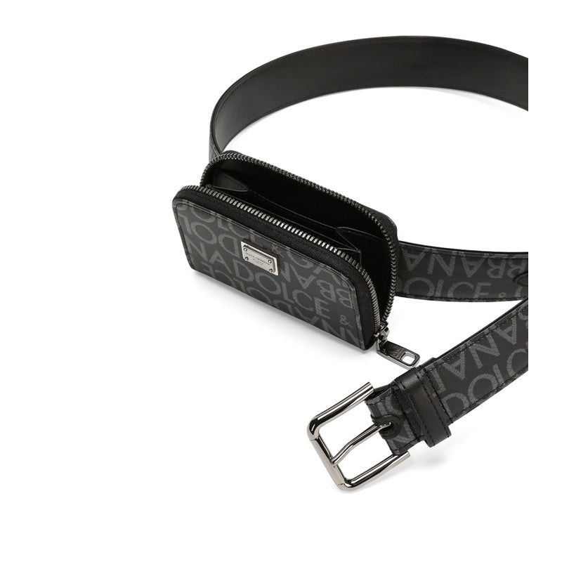 Bolsa Necessaire Pouch-Detail Logo Belt