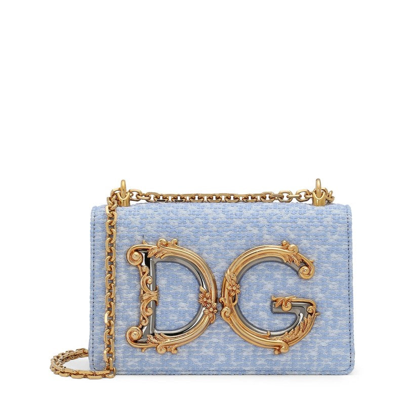 Bolsa Shoulder Medium Bouclé DG Girls - Mercado de Luxo - O Maior E-Commerce de Bens, Produtos e Serviços de Luxo do Brasil.