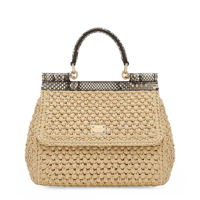 Bolsa Handle Medium Raffia Sicily - Mercado de Luxo - O Maior E-Commerce de Bens, Produtos e Serviços de Luxo do Brasil.