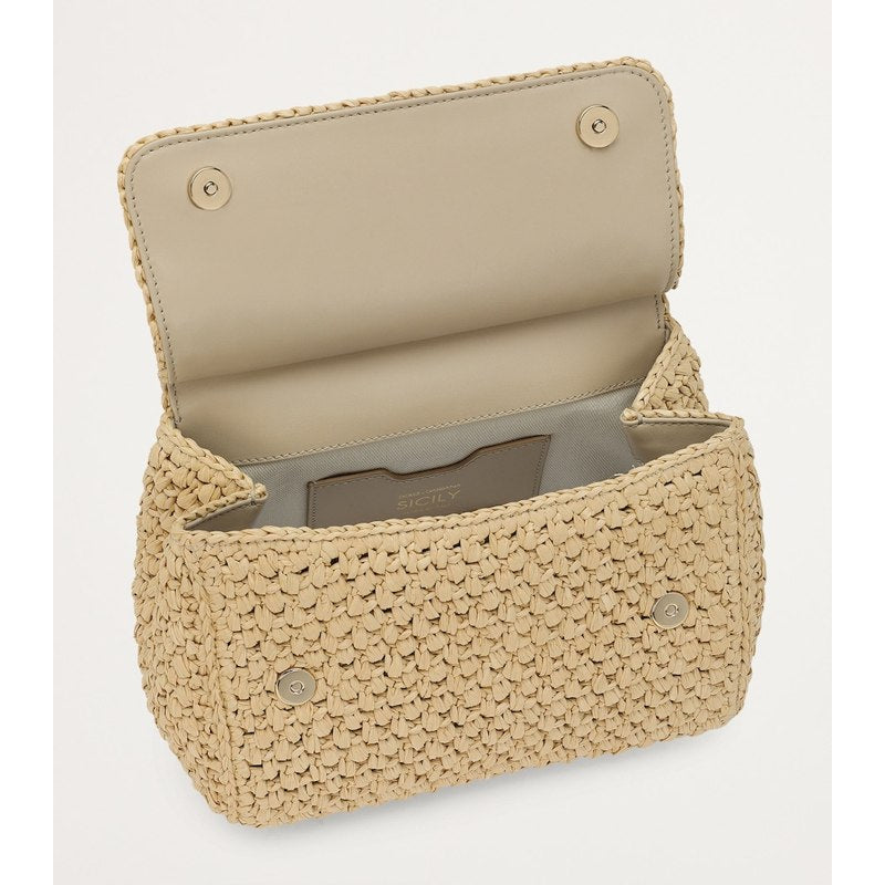 Bolsa Handle Medium Raffia Sicily