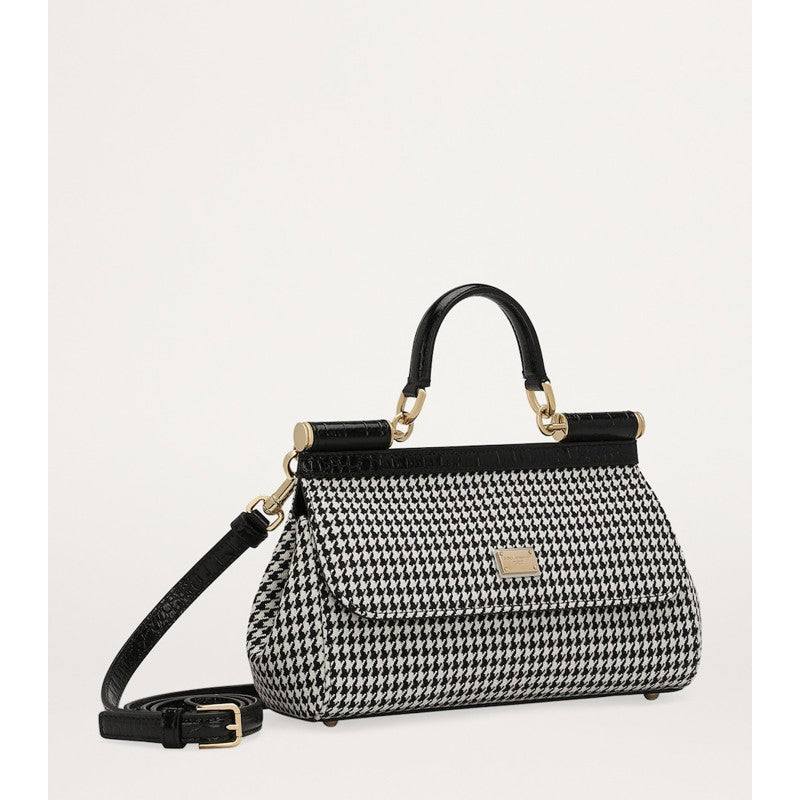 Bolsa Handle Medium Houndstooth Sicily