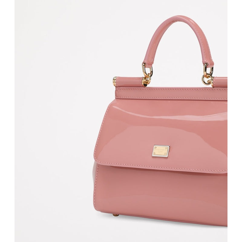 Bolsa Handle Medium Patent Calfskin Sicily