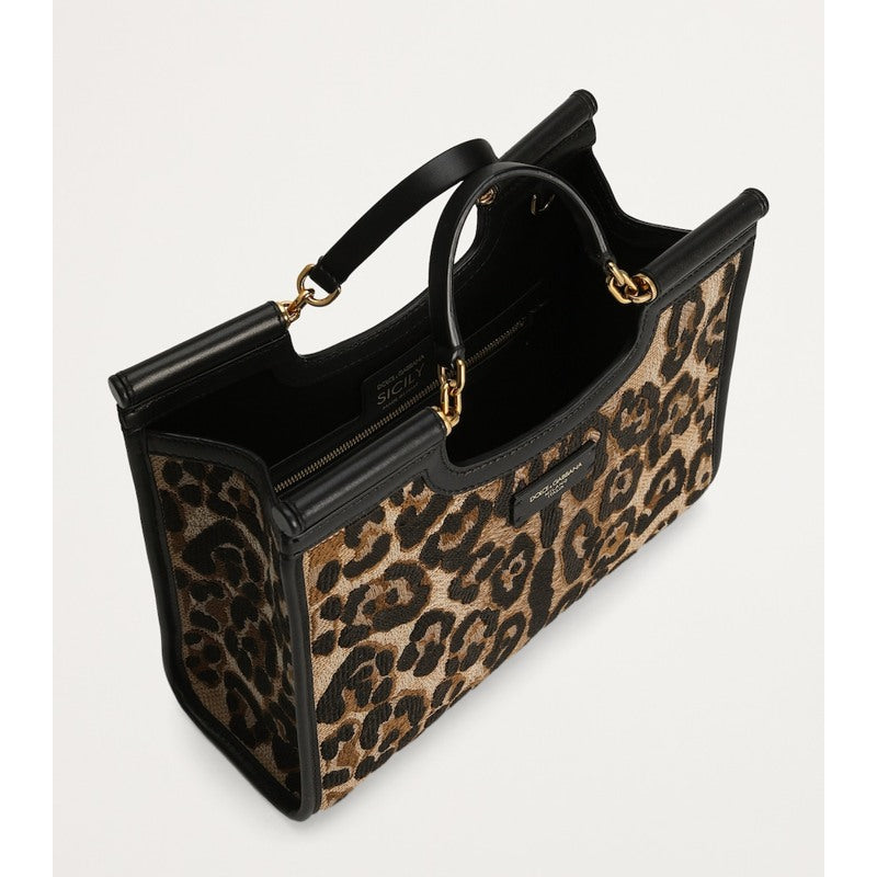 Bolsa Tote Small Leopard Print Sicily