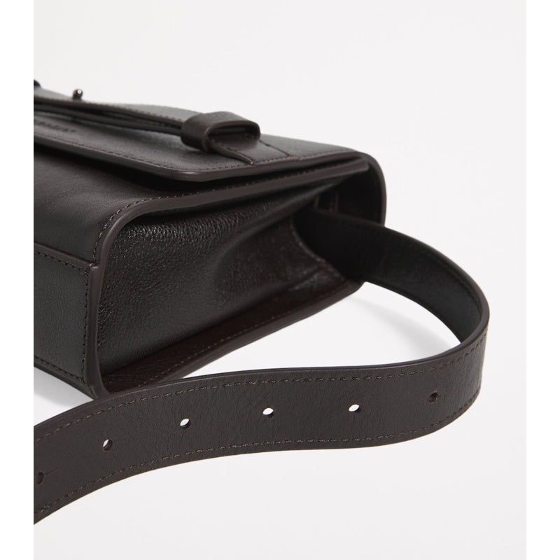 Bolsa Crossbody Embossed Logo Flap
