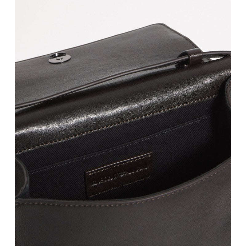 Bolsa Crossbody Embossed Logo Flap
