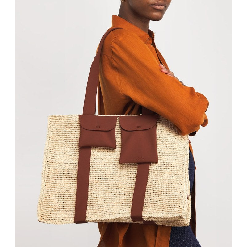 Bolsa Tote Raffia Voyageur