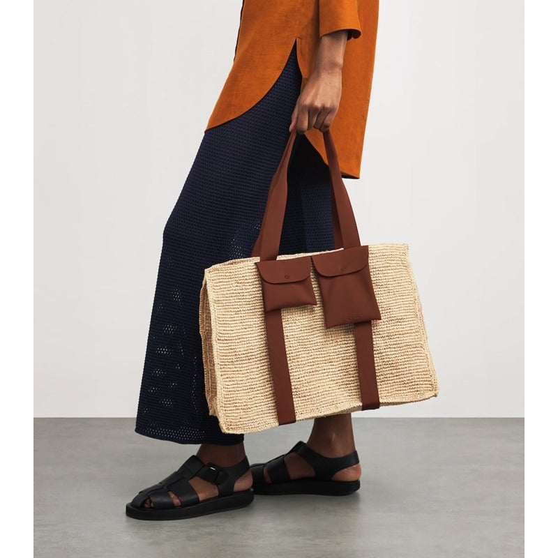 Bolsa Tote Raffia Voyageur