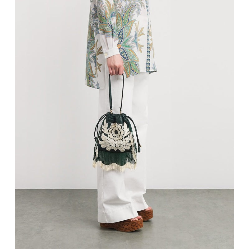 Bolsa Shoulder Fringed Embellished