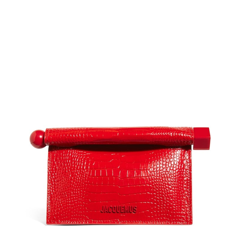 Bolsa Clutch Croc-Embossed La Petite Pochette - Mercado de Luxo - O Maior E-Commerce de Bens, Produtos e Serviços de Luxo do Brasil.