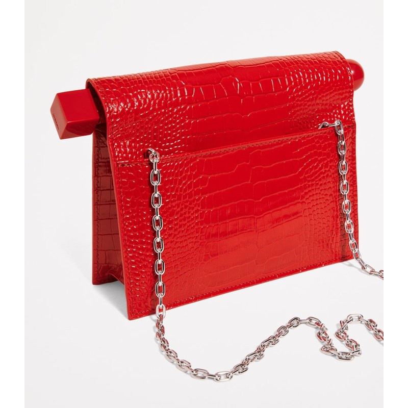 Bolsa Clutch Croc-Embossed La Petite Pochette
