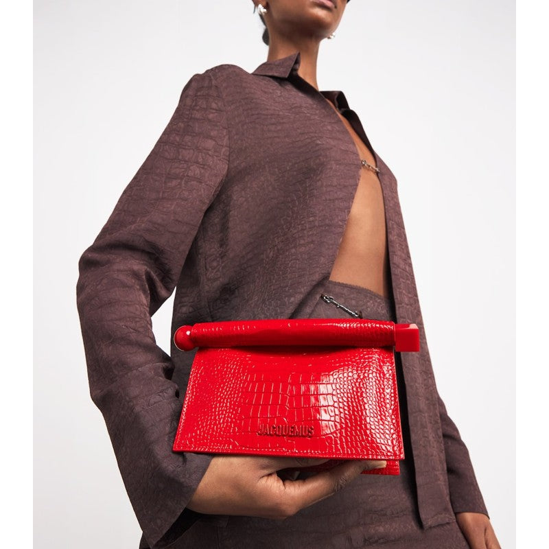 Bolsa Clutch Croc-Embossed La Petite Pochette