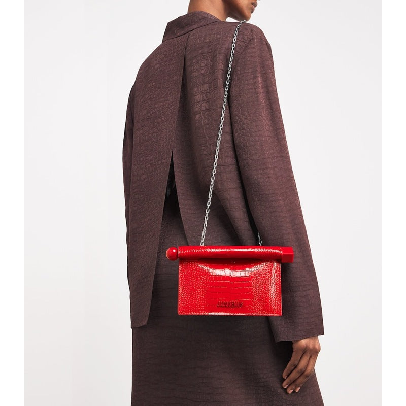 Bolsa Clutch Croc-Embossed La Petite Pochette
