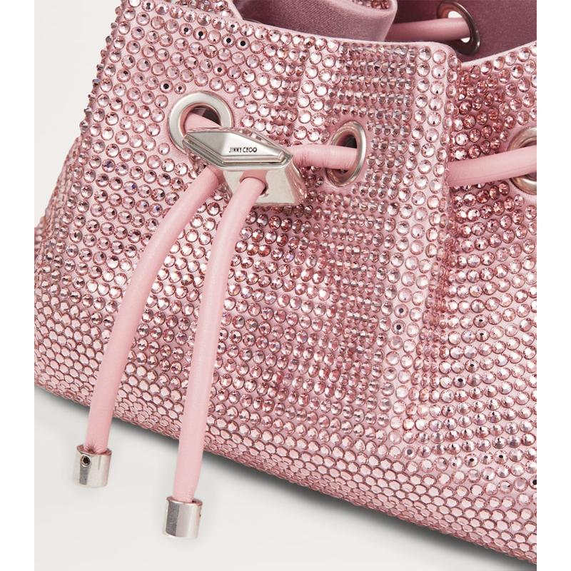Bolsa Bucket Small Cinch Crystal-Embellished