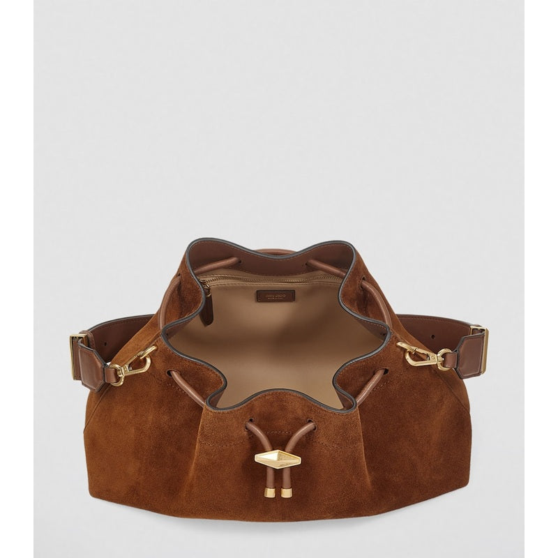 Bolsa Bucket Medium Suede Cinch